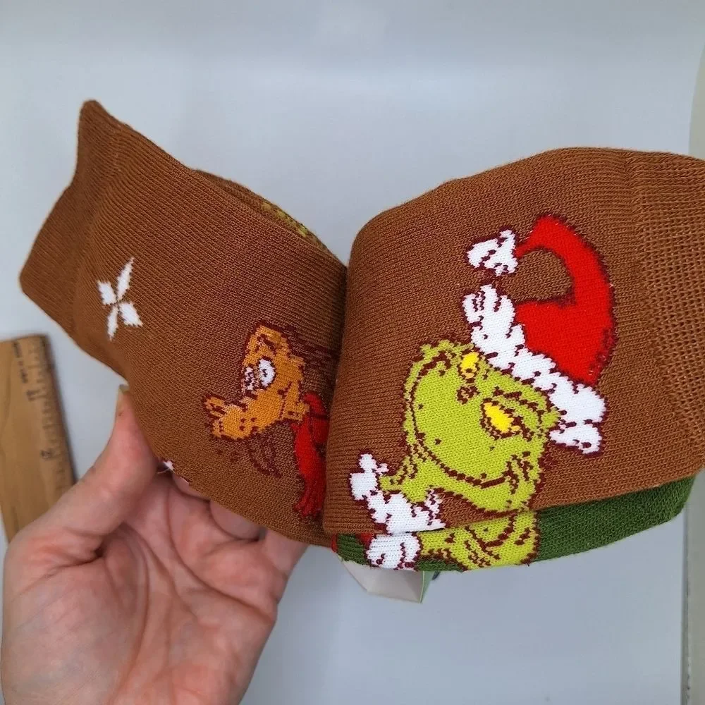 The Grinch and Max crew Socks Christmas holiday Pairs